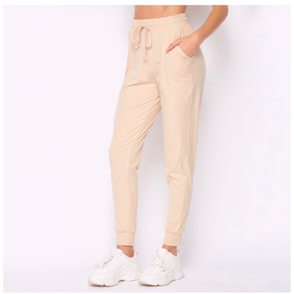 Soft Jogger Beige Pants Size L or XL